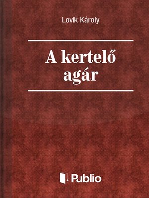 cover image of A kertelő agár